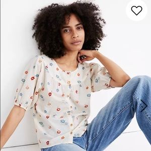 Madewell prose shirt in dotted floral (NWT)